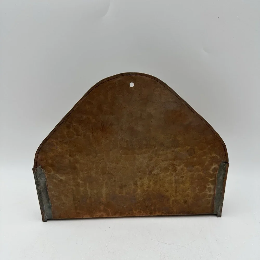 Vintage Hammered Copper Mail/Letter Holder 10